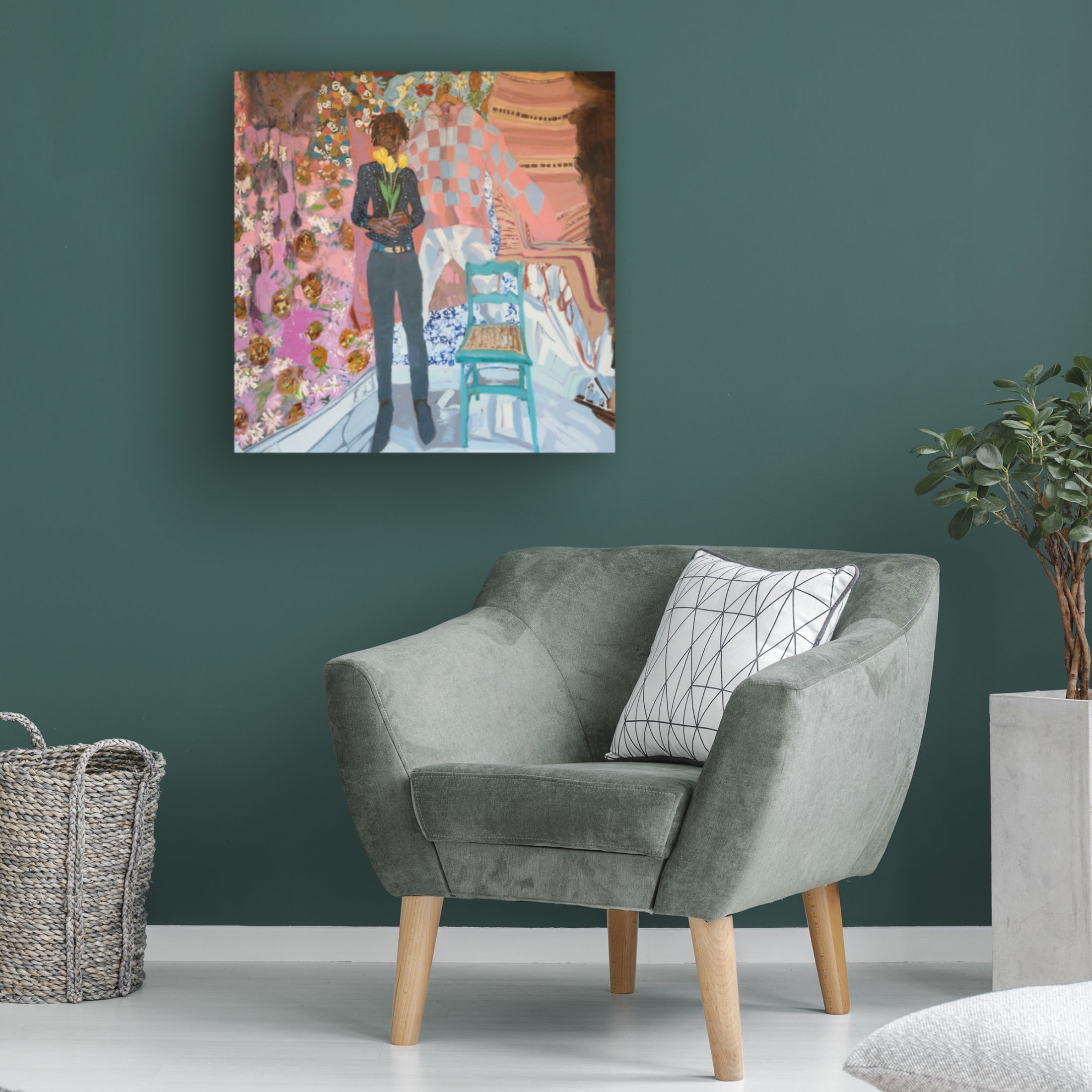 Canvas Wall Art - Erin McGee Ferrell 'Some Flowers For You' Wall Art for Living Room, Bedroom, or Office Décor by Trademark Fine Art - 18 x 18 Inches