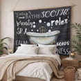 thumbnail image 3 of Black Vintage Art Tapestry for Bedroom Wall Hanging Tapestry, White Bathtub Retro Art Ceiling Backdrop Tapestries Poster Blanket Wall Decor for Teens Room Living Room Dorm 39" x 59", 3 of 8