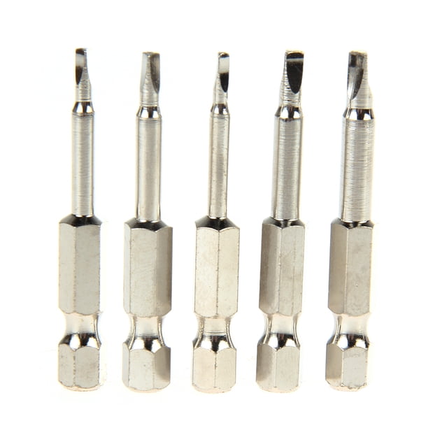 Juego de 5 puntas de destornillador de cabeza triangular magnética, acero S2, vástago hexagonal de 1/4, 50mm Tmvgtek Piezas de repuesto para herramientas