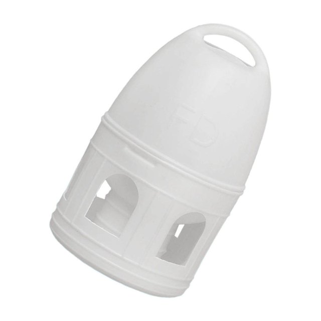 Bird Water Drinker Parakeet Chicken Dove Feeder Capacity Water Pot Container with Hanging Handle White 5L