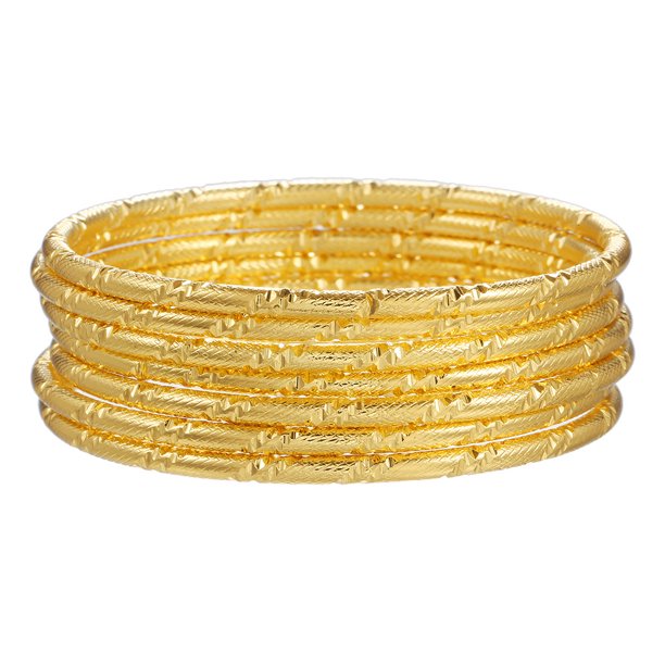 Xiao Hua Pulseras delicadas para mujer, modernas pulseras en capas, regalos apilables para mujer, 7 piezas, doradas D