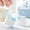 Light Blue, variant on Mrrzels Light Blue Cube Shape Mini Stapler, Ergonomic Handheld Type Made of Plastic and Metal with Smooth Stapling, Durable and Portable for Students, Office and Daily Use 3.14"x2.36"