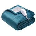 thumbnail image 1 of Electric Blanket, Flannel Reversible Fast Heating Blanket Heated Throw Blanket with 5 Heat Settings, 4 Hours Auto Shut Off, 1 of 9