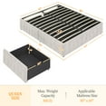 thumbnail image 5 of Yaheetech Queen Size Upholstered Bed Frame with 4 Storage Drawers, Beige, 5 of 7
