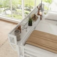 thumbnail image 6 of Mirightone Twin Size Loft Bed with Stairs and Storage, Metal Loft Bed Frame with A Shelf and Large Under-Bed Space, Heavy-Duty Loft Beds for Boys Girls Teens, White, 6 of 7