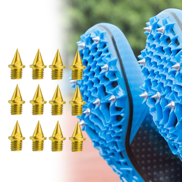 12 clavos de repuesto para zapatillas de pista, clavos de aleación de aluminio y carbono de 7 mm para zapatillas de pista para carreras de corta dista Oro