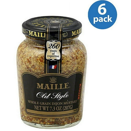 Maille Old Style Medium Whole Grain Dijon Mustard, 7.3 oz (Pack of 6)