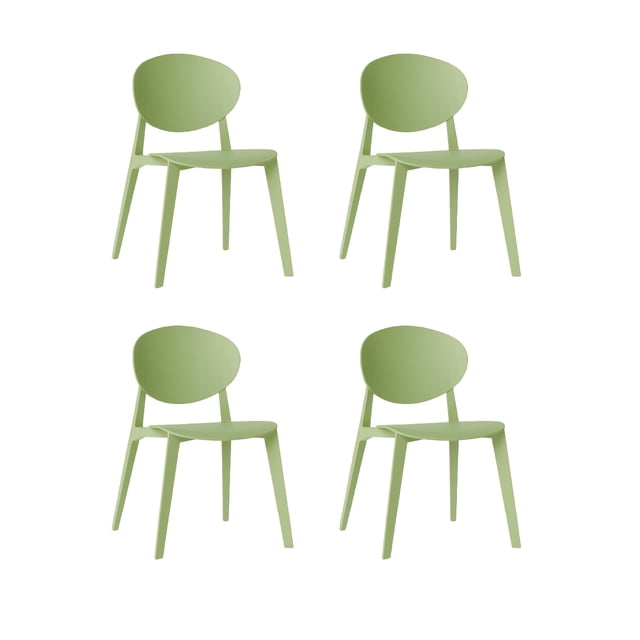OFFIHO Set de 4 Sillas Teksi Agave para exterior con protección UV y diseño ergonómico