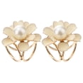 thumbnail image 1 of Miangastore 2Pcs Flower Scarf Rings Elegant Camellia Buckles Personalized Shawl Buckles, 1 of 8