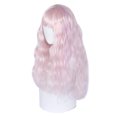 thumbnail image 1 of Humano Cabello Pelucas para Mujeres 26 Rosa Rizado Peluca con Peluca Gorra, 1 of 6