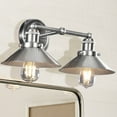 thumbnail image 4 of JONATHAN Y July 17.5" 2-Light Industrial Farmhouse Metal Vanity Light, Nickel, 4 of 7