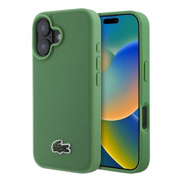 Funda Para iPhone 16 Plus Lacoste Magsafe Iconic Slim Logo Verde Magsafe Iconic