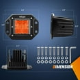thumbnail image 2 of Nilight Flush Mount LED Light Pods 2 PCS 42 W Amber Upgraded Spot Flood Combo Driving Fog Lights Off Road Lights Bumper LED Work Light for Truck SUV ATV UTV Pickup Van Boat Tractor, 2 of 7