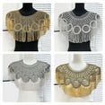 thumbnail image 2 of Aellinatey Beaded Sequins Shawl Wrap Fringed Evening Party Capes Wedding Bridal Cover Up, 2 of 19