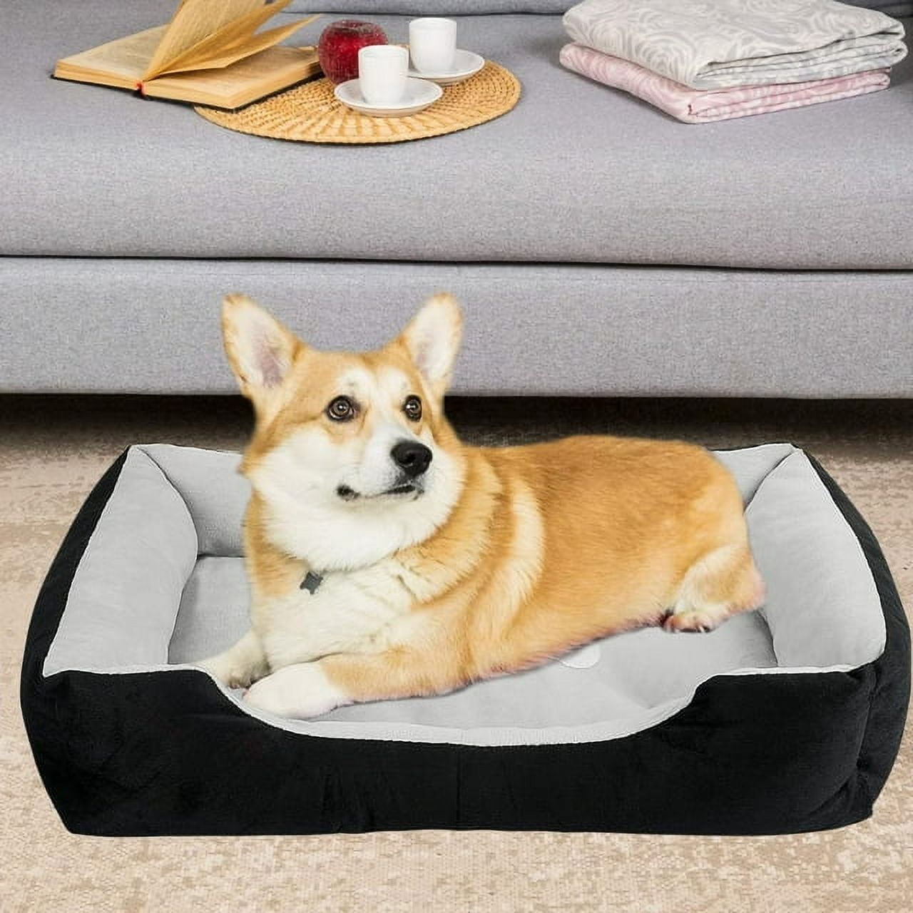 Dog Beds for Medium Dogs Washable Pet Bed Comfortable Rectangle Bed for Medium and Large Dogs Cat Pets