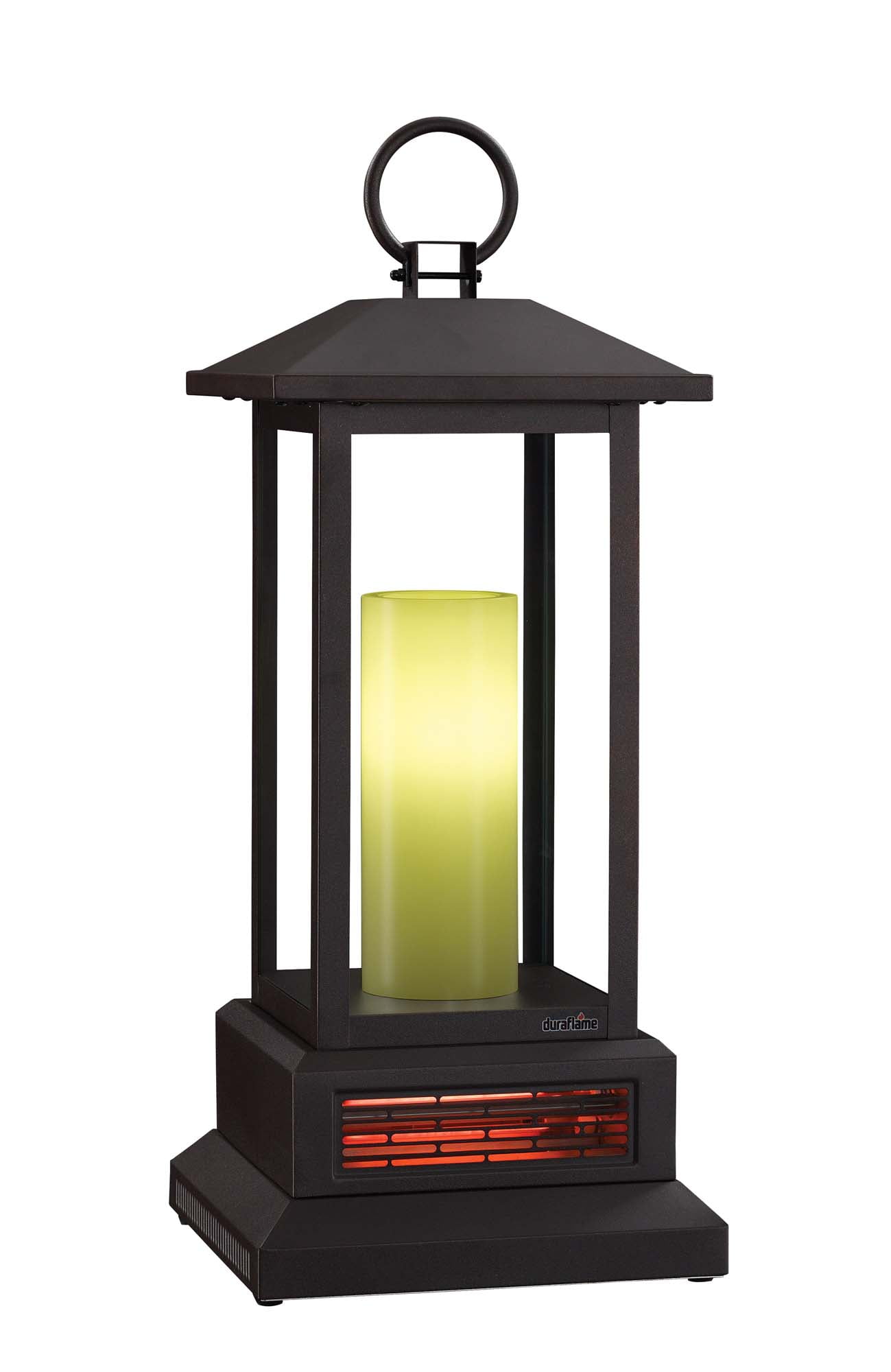 29” Portable LED Electric Flameless Candle Lantern with Infrared Quartz
