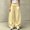Yellow, variant on Wide Leg Sweatpants For Women Solid Tone Fold Over Waistband Pants Adjustable Drawstring Relaxed Fit Casual Sport Trousers