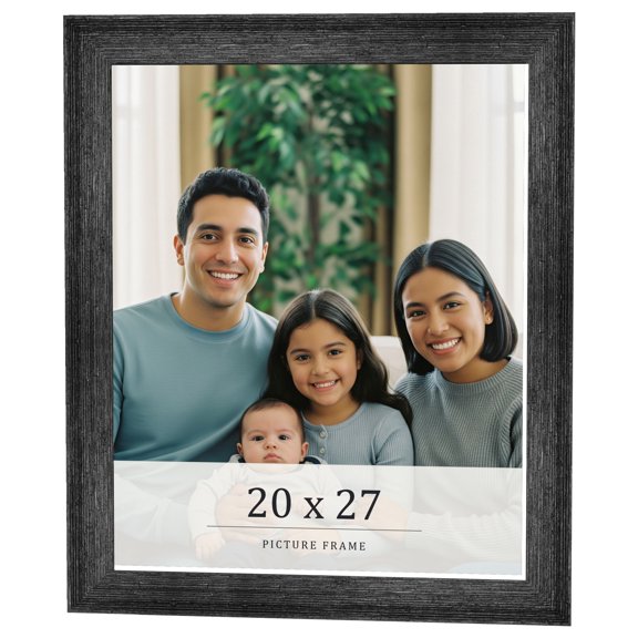 20x27 Frame Black Real Wood Picture Frame Width 1.5 inches | Interior Frame Depth 0.5 inches | Barn