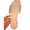 thumbnail image 1 of Womens Rhinestones Glitter Platform Shoes Summer Casual Slipper Slip On Sandals, 1 of 1