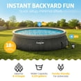 thumbnail image 3 of Funsicle 18' x 48" QuickSet Inflatable Ring Top Outdoor Above Ground Pool with Pump, 3 of 8