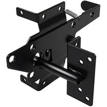 Gate Latches for Wooden Fences Heavy Duty Post Mount Automatic Gravity Lever Spring Self Locking Hardware Wood/Vinyl Fence Gate for Secure Pool/Yard/Garden,Black Finishing,Steel