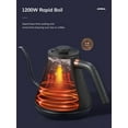 thumbnail image 4 of Electric Gooseneck Kettle Temperature Control, Pour Over Electric Kettle for Coffee and Tea, 100% Stainless Steel Inner, 1200W Rapid Heating, 0.8L, Built-in Stopwatch, Matte Black, 4 of 8