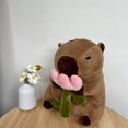 thumbnail image 2 of Arkdorz Lindo Carpincho de Peluche con Rosa de 12 Pulgadas Kawaii Carpincho de Peluche Animal de Peluche Suave Carpincho Juguete Cumpleaños para niños (Carpincho Rosa), 2 of 4