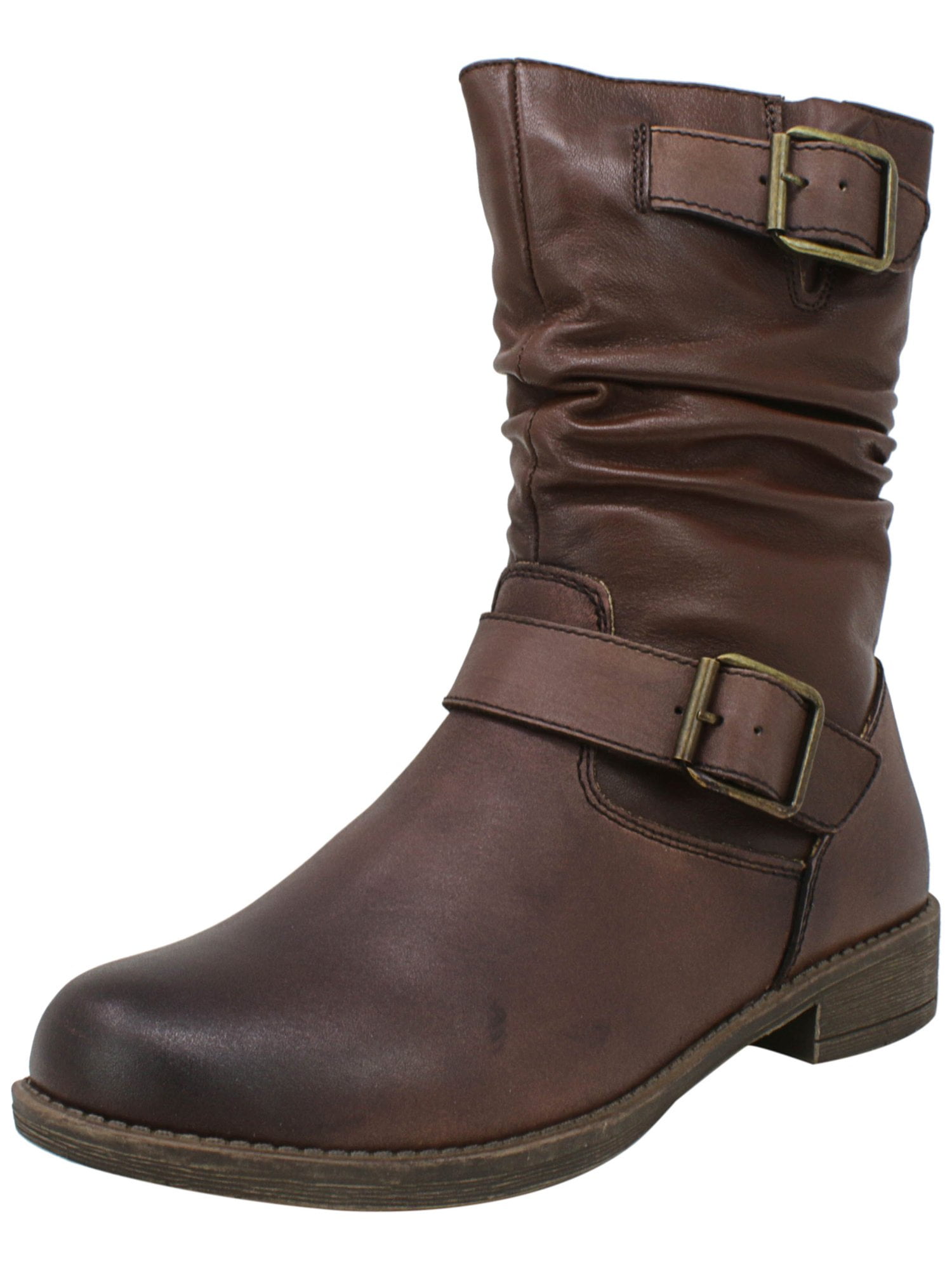 Propet Women's Tatum Slouch Brown Mid-Calf Leather Boot - 6M | Walmart ...