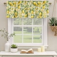 thumbnail image 2 of Yellow Lemons Curtain Valances for Windows, Kitchen Valance Window Treatments Panel 2 Pack, Summer Botanical Checkered Pastoral Rod Pocket Short Curtains for Bathroom Bedroom 42 x 18 Inch, 2 of 8
