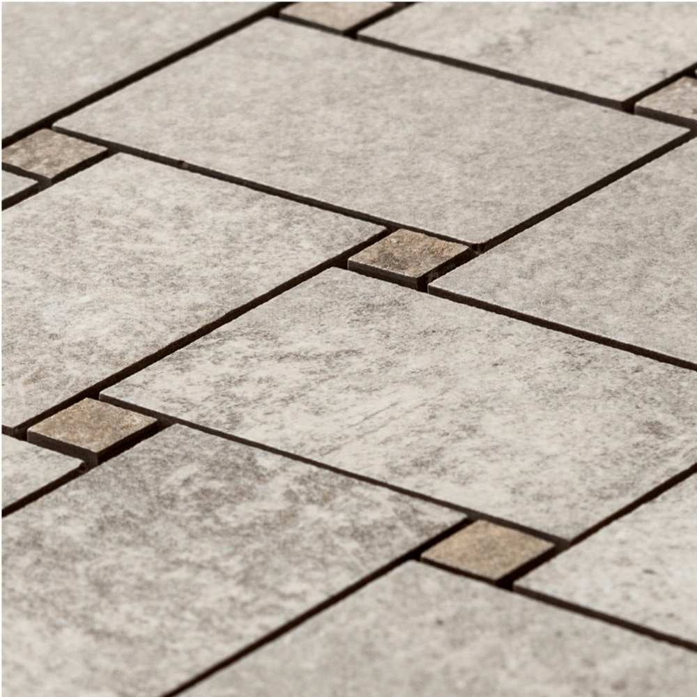 The Tile Life Wilds 2" x 4" Basketweave Bone Matte Porcelain Mosaic Floor and Wall Tile, 1 Sheet