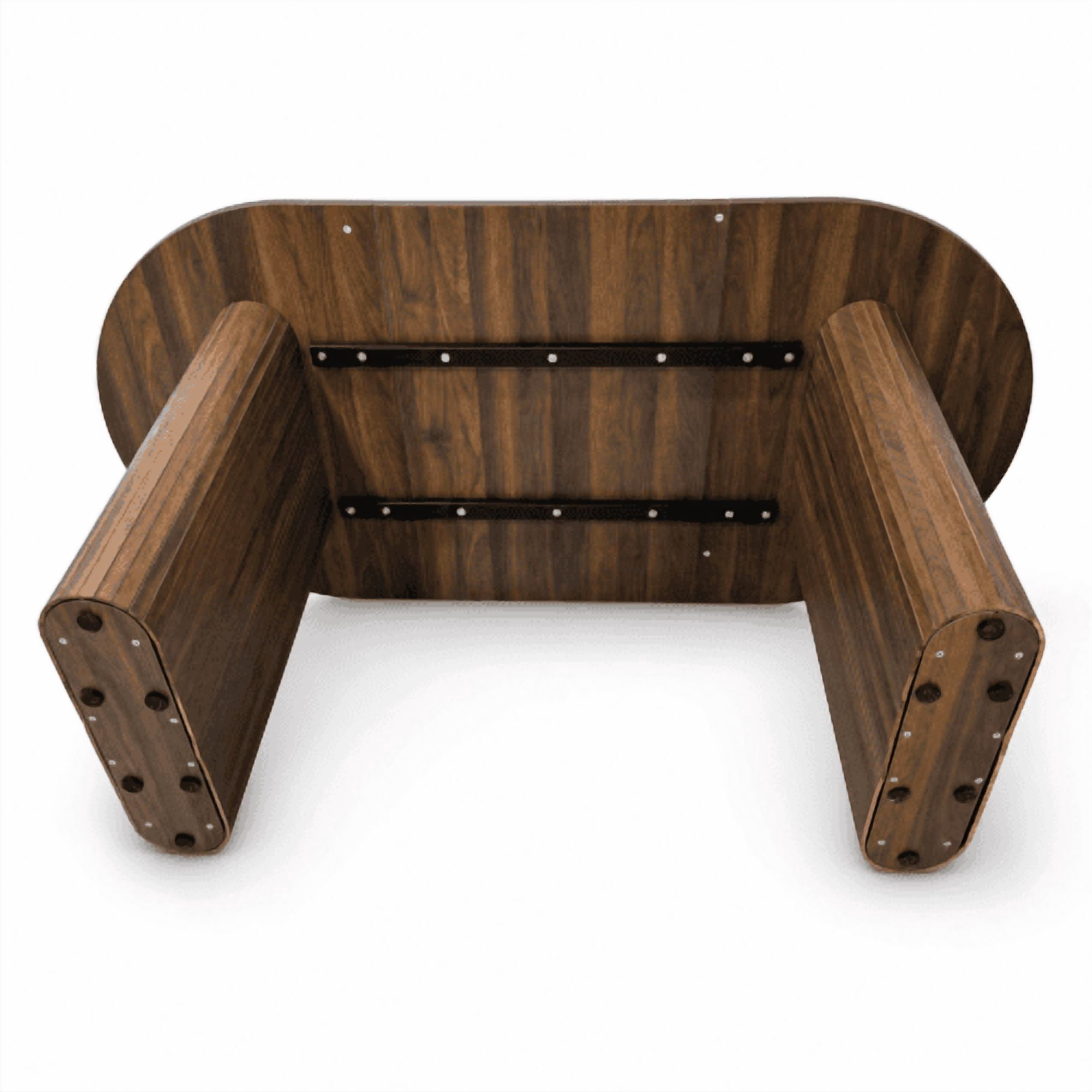 70.8" Oval Dining Table for 4-8 People, Modern Farmhouse Kitchen Table with Wood Strip Base, Walnut