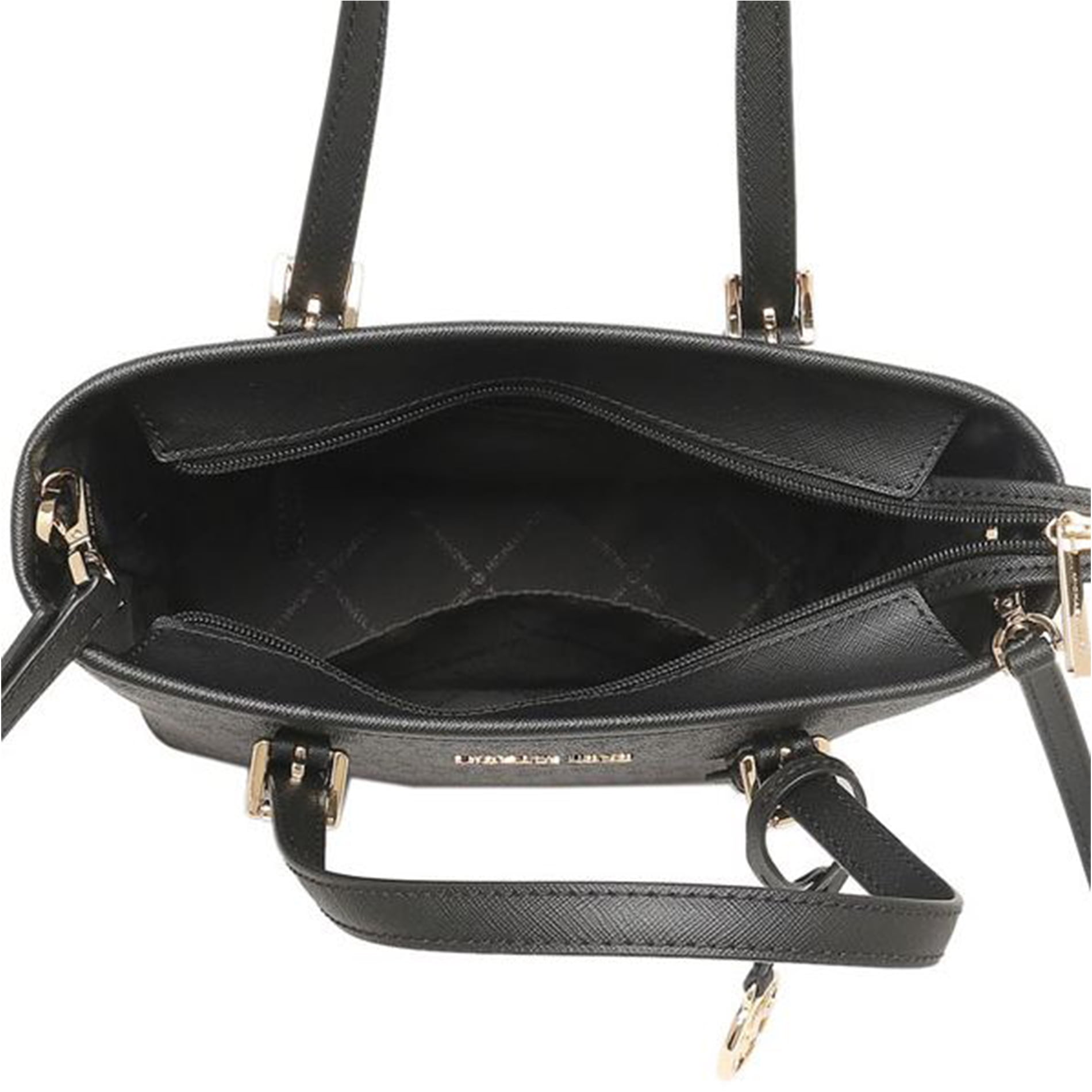 Michael Kors Michael Kors XS Carry All Jet Set Travel Womens Tote (BLACK SIG/GOLD)