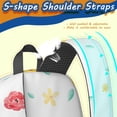 thumbnail image 5 of 17 Inch Lightweight Backpack,PVC Waterproof Oxford Fabric, Ergonomically Designed, with Large Capacity, Wildflower Garden Aesthetic Floral Print, 5 of 5