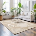 thumbnail image 3 of 4'x6' Area Rugs, Brown Beige Coastal Indoor Outdoor Area Rug for Living Room Bedroom, Nautical Coral Starfish Shell Seahorse Ocean Bathroom Rugs Kitchen Floor Carpet Mats Home Decor Aesthetic, 3 of 8