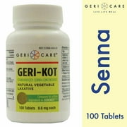 GeriCare Geri-kot Senna Medicine Tablets, 2 Bottles, 8.6mg, 100 Count