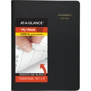 AT-A-GLANCE Academic 2024-2025 Weekly Appointment Book Planner Black Large 8 14