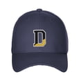 thumbnail image 2 of Daxton Two Tone Initial Letters Numbers Structured Baseball Hat, Navy Hat, Letter D, 2 of 3