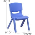 thumbnail image 2 of SLSRFD 2-Pack Stackable Preschool Chairs, 10.5" Seat Height, Plastic School Chair for Toddlers, Daycare, Classroom, Homeschool, No-Metal Safety Design,Blue, 2 of 8