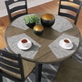 thumbnail image 6 of OWNTIDE Small Round Table Placemats Set of 4 Wedge Placemats Heat Resistant Woven Vinyl Table Mats Wipe Clean (4, Silver Gray), 6 of 18