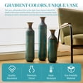 thumbnail image 3 of Aukfa Metal Tall Floor Vases for Decoration, Large Floor Vase Set of 3,Droplet Shaped,28.34"/24.4"/20.4"H,Aqua Blue, 3 of 8