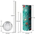 thumbnail image 2 of Christmas Gingerbread Holiday Skinny Tumbler with Lid and Straw Merry Christmas Snowman Coffee Mug Cup 20 oz Christmas Holiday Gift, 2 of 6
