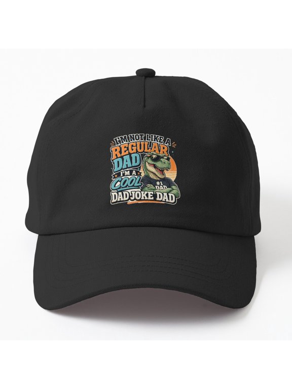 T Rex Dad Joke Baseball Cap, Dinosaur Design