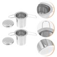 thumbnail image 4 of Miangastore 2 Sets Tea Strainer Stainless Steel With Foldable Handles For Home Use, 4 of 8