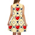 thumbnail image 4 of Viikei Women's Summer Casual Short Sleeve Dressy Dresses,Women's Spring/summer Casual Sleeveless Crew-neck Valentine's Day Print Dress Multicolor XL, 4 of 5