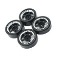 thumbnail image 1 of Vogacara 4 pack/lote 27mm neumático de deriva llanta de Metal para 1/28 Wltoys K969 K979 K989 llanta de rueda de Metal Kits de construcción modelo negro, 1 of 6