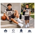 thumbnail image 7 of Quad Seven Boys Activewear Set – 2 Piece Athletic Basketball Shirt and Gym Shorts, Lightweight Breathable Sports Outfit for Boys, 7 of 7