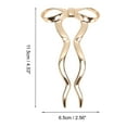 thumbnail image 4 of Unique Bargains 1 Pc Decorative Hairpin U-shaped Bow Hair Hairpin for Women Gold Tone, 4 of 5
