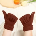 thumbnail image 5 of UTSJKR Womens Winter Knit Gloves Fashion Warm Thick Lined Warm Touchscreen Gloves Bow Elastic Cuff Knit Thermal Glove Brown, 5 of 6