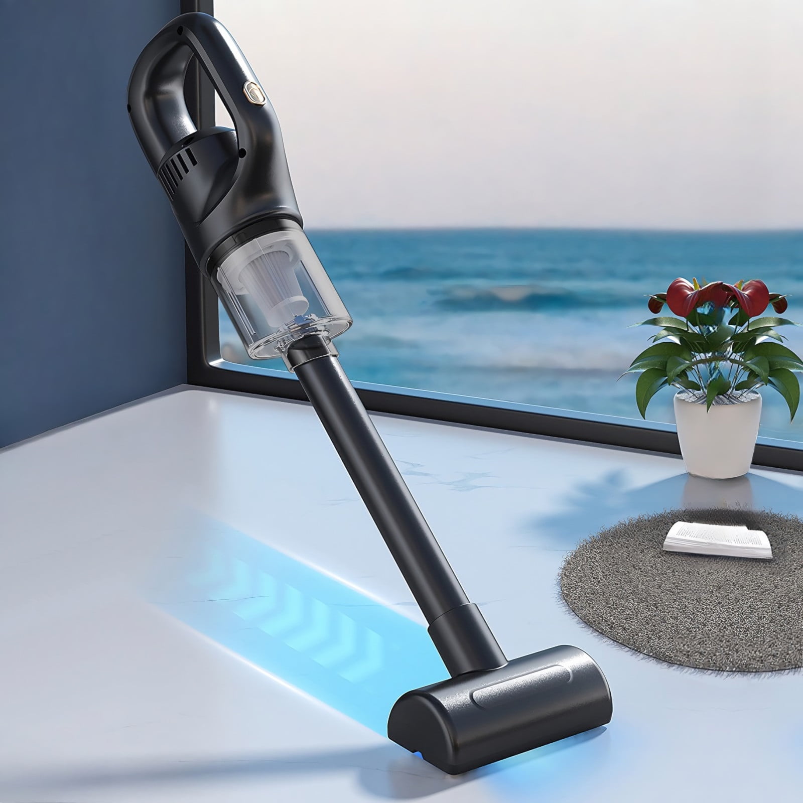 Uiz Merueh Car Vacuum Wet and Dry Mini Portable Vacuum Cleaner Powerful Suction Hand Vac High Power Hand Held Vacuum for Car, Home, Pet, Office
