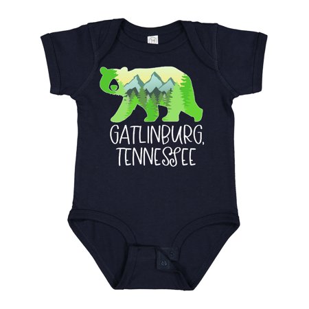 

Inktastic Gatlinburg Tennessee- Mountains and Bear Shape Gift Baby Boy or Baby Girl Bodysuit